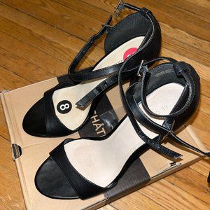 Black Strappy High Heel Shoes